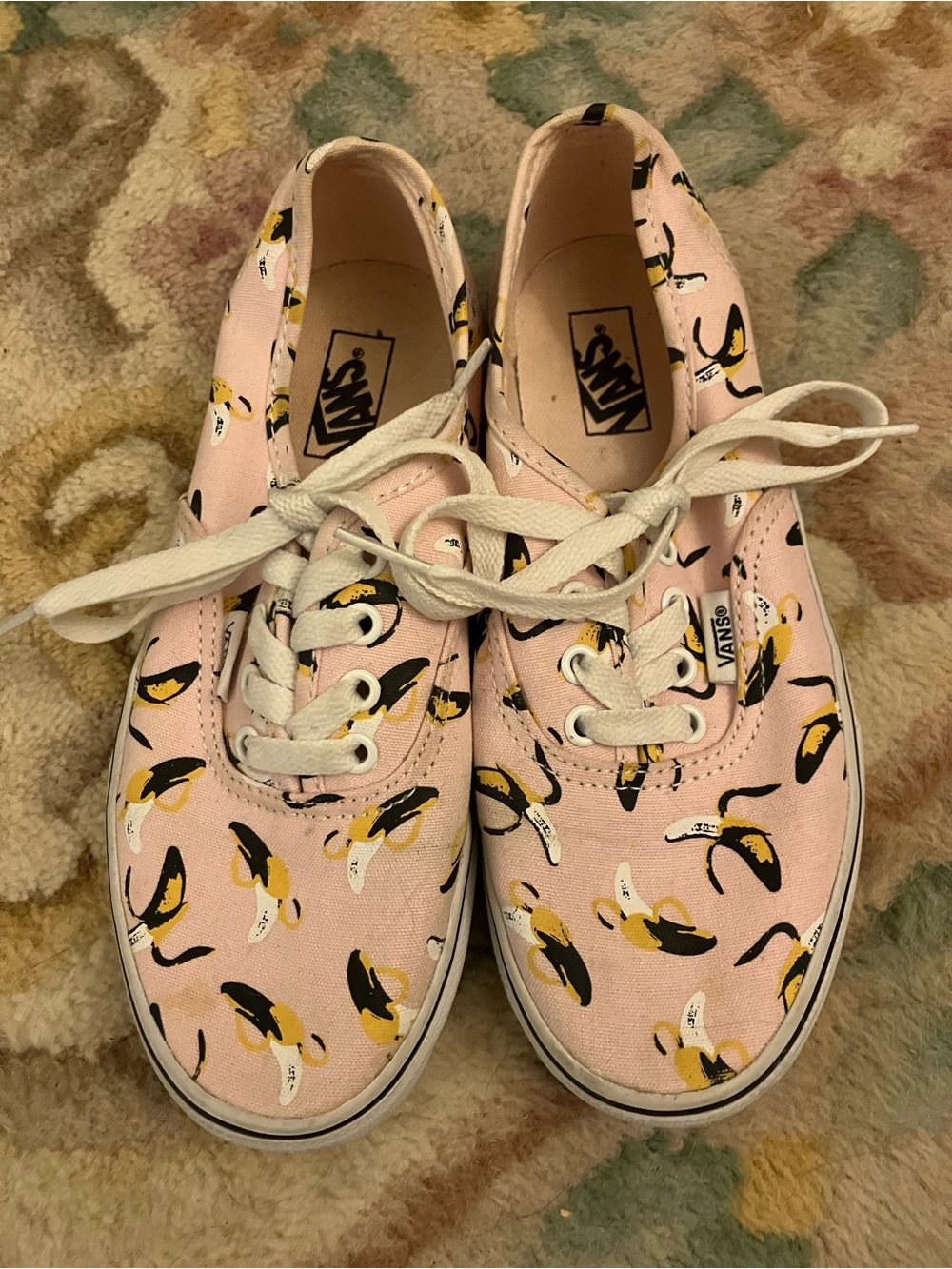 Kids Pink and Yellow Banana Vans